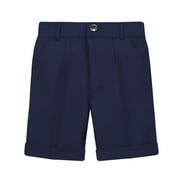 IROINNID School Uniform Toddler Kids Big Boy Cute Solid Color School Uniform Suit Shorts Deals,Navy