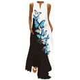 thumbnail image 1 of IROINNID Shift Dress For Women Summer Plus Size Dress Sleeveless Beach Dress V-Neck Full-Length Dress, 1 of 6