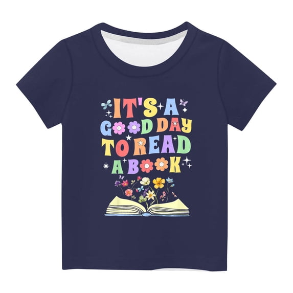IROINNID Shirts For Kids Short Sleeve Printed T-Shirt Round Neck Crop Top Girls And Boy T-Shirt Tee 9 Years