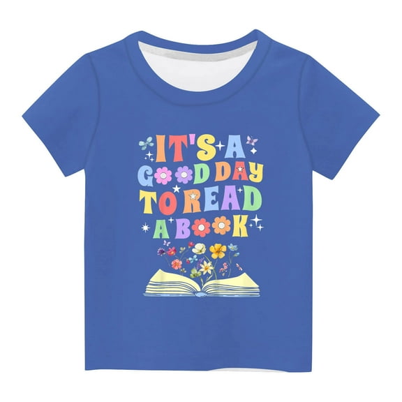 IROINNID Shirts For Kids Short Sleeve Printed T-Shirt Round Neck Crop Top Girls And Boy T-Shirt Tee 9 Years