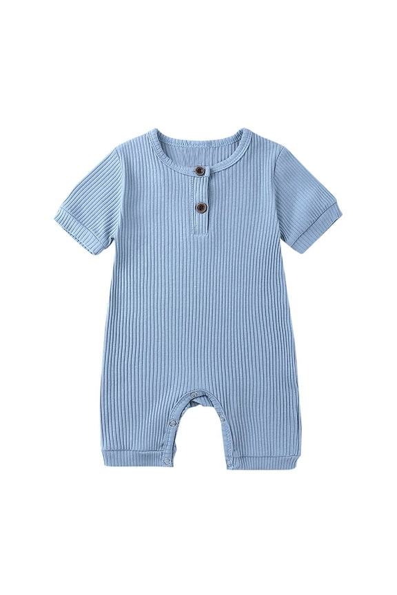 Short Sleeve Bodysuits One-Piece Organic Cotton for Infant Baby Boys, Girls, Unisex