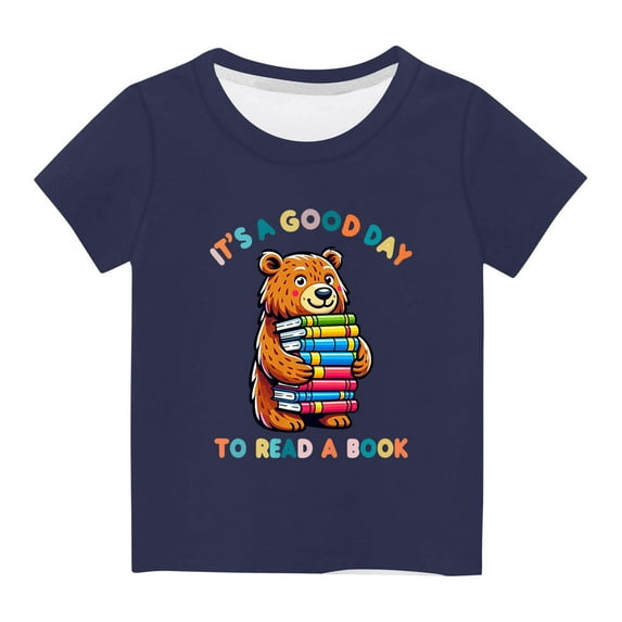 IROINNID Short Sleeve Summer Girls And Boys Shirt Crop Tops Drop Sleeve Crewneck Loose T Shirt 3 Years