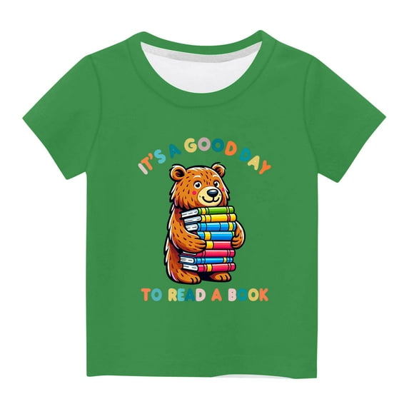 IROINNID Short Sleeve Summer Girls And Boys Shirt Crop Tops Drop Sleeve Crewneck Loose T Shirt 9 Years