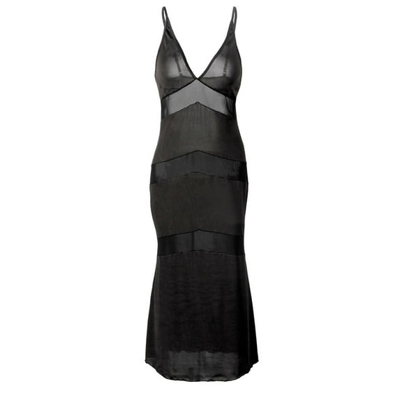 IROINNID Silk Pyjamas Long Dress for Women, Plus Size Home and Lightweight Cooling Sleeveless Printed Pajama for Women