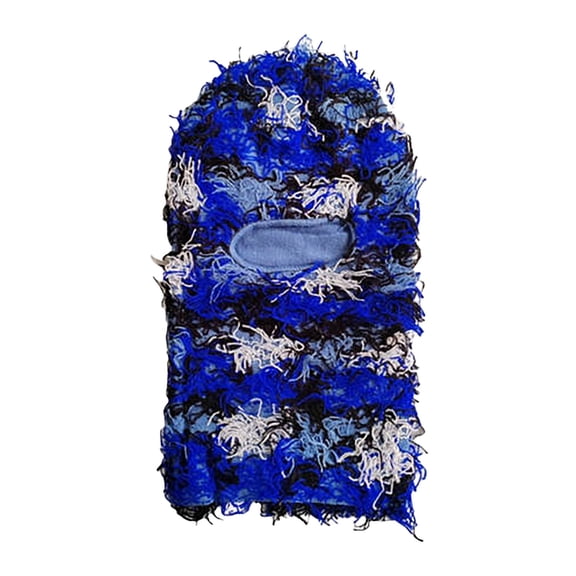 IROINNID Ski Mask for Men and Women Distressed Winter Warm Windproof Full Face Free Size Skiing Riding Novelty Mask,Blue