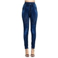 thumbnail image 1 of IROINNID Skinny Pants For Women Elastic Waist Fashion Casual High Waist Imitation Denim Elastic Print Legging, 1 of 7