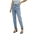 thumbnail image 1 of IROINNID Skinny Pants For Women Rigid Waist Fashion Casual Slimming Mid Waist Long Pants Solid Color Jean, 1 of 8
