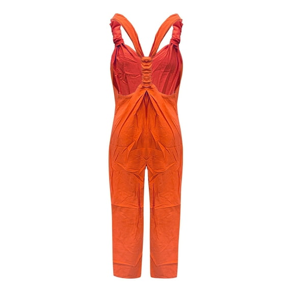 IROINNID Sleeveless Suspender Jumpsuit For Women Ankle-Length Fashion Pants Overalls Rompers Buttons Suspender Jumpsuit