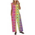 thumbnail image 1 of IROINNID Sleeveless Suspender Jumpsuit For Women Summer Backless Loose Long Rompers Jumpsuit, 1 of 8