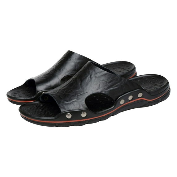 IROINNID Slippers for Men, Gifts for Men Slippers Indoor and Outdoor Boho Beach Comfy Open Toe Flat Sandal Slippers