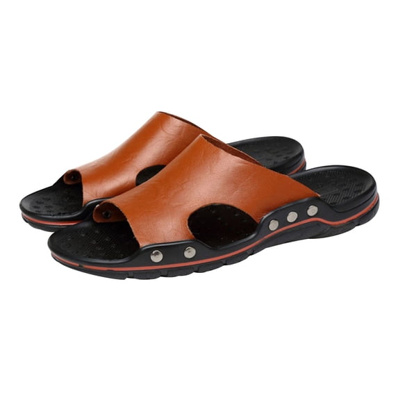 IROINNID Slippers for Men, Gifts for Men Slippers Indoor and Outdoor Boho Beach Comfy Open Toe Flat Sandal Slippers