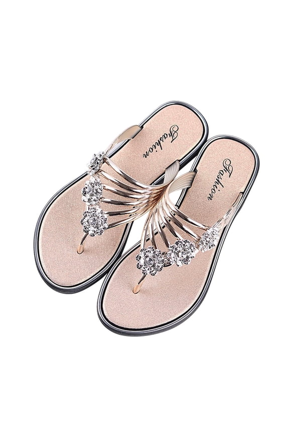 Slippers for Women, Gifts for Women Slippers Indoor and Outdoor Beach Comfy Clip Toe Flat Soft Sandal Slippers