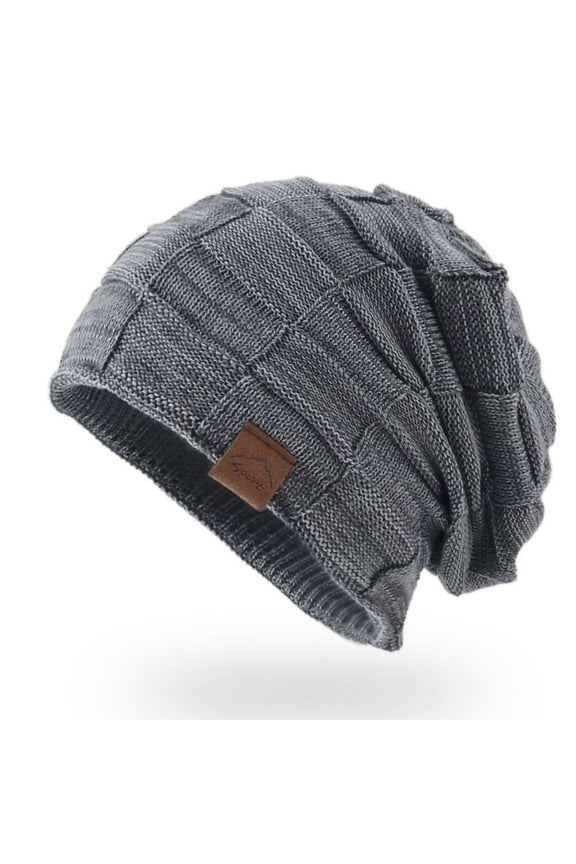 Slouchy Beanies for Women Oversize Bouffant Hat With Sweatband Knit Soft Winter Warm Beanie Cap for All-Seasons,Gray