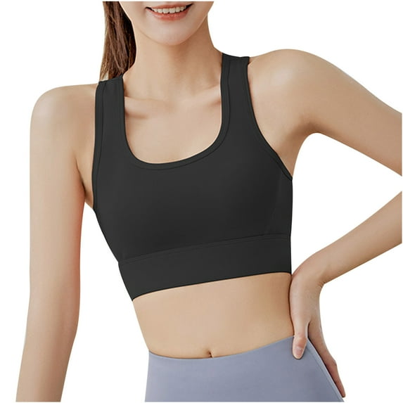 IROINNID Sports Bras for Women Seamless Bra Breasted Back Running Fitness Yoga High Strength Shock-proof Beauty Back Bra Sports Underwear,Black