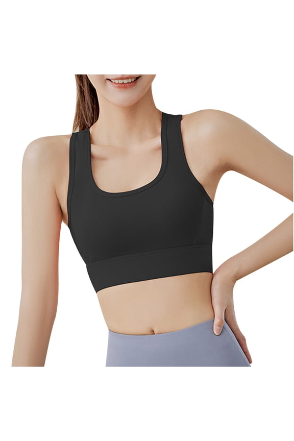 Sports Bras for Women Seamless Bra Breasted Back Running Fitness Yoga High Strength Shock-proof Beauty Back Bra Sports Underwear,Black