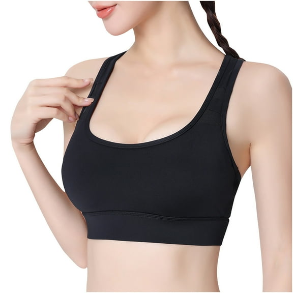 IROINNID Sports Bras for Women Seamless Bra Sports Underwear Fitness Yoga Quick-drying Shockproof Vest Running Sports Bra,Black