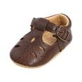 thumbnail image 1 of IROINNID Summer Baby Infant PU Sandals Breathable Soft Rubber Sole Shoes Casual Buckle Unisex Shoes, Size 0-15M, 1 of 6