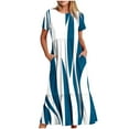 thumbnail image 1 of IROINNID Summer Dresses for Women 2024, Plus Size Wedding Guest Maxi Dresses for Women , Short Sleeve and Round-neck Sun Flowy Dresses for Vacation Dresses, 1 of 4