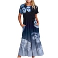 thumbnail image 1 of IROINNID Summer Dresses for Women 2024, Boho Floral Wedding Guest Maxi Dresses for Women, V-Neck and Short Sleeve Flowy Summer Dresses, 1 of 4