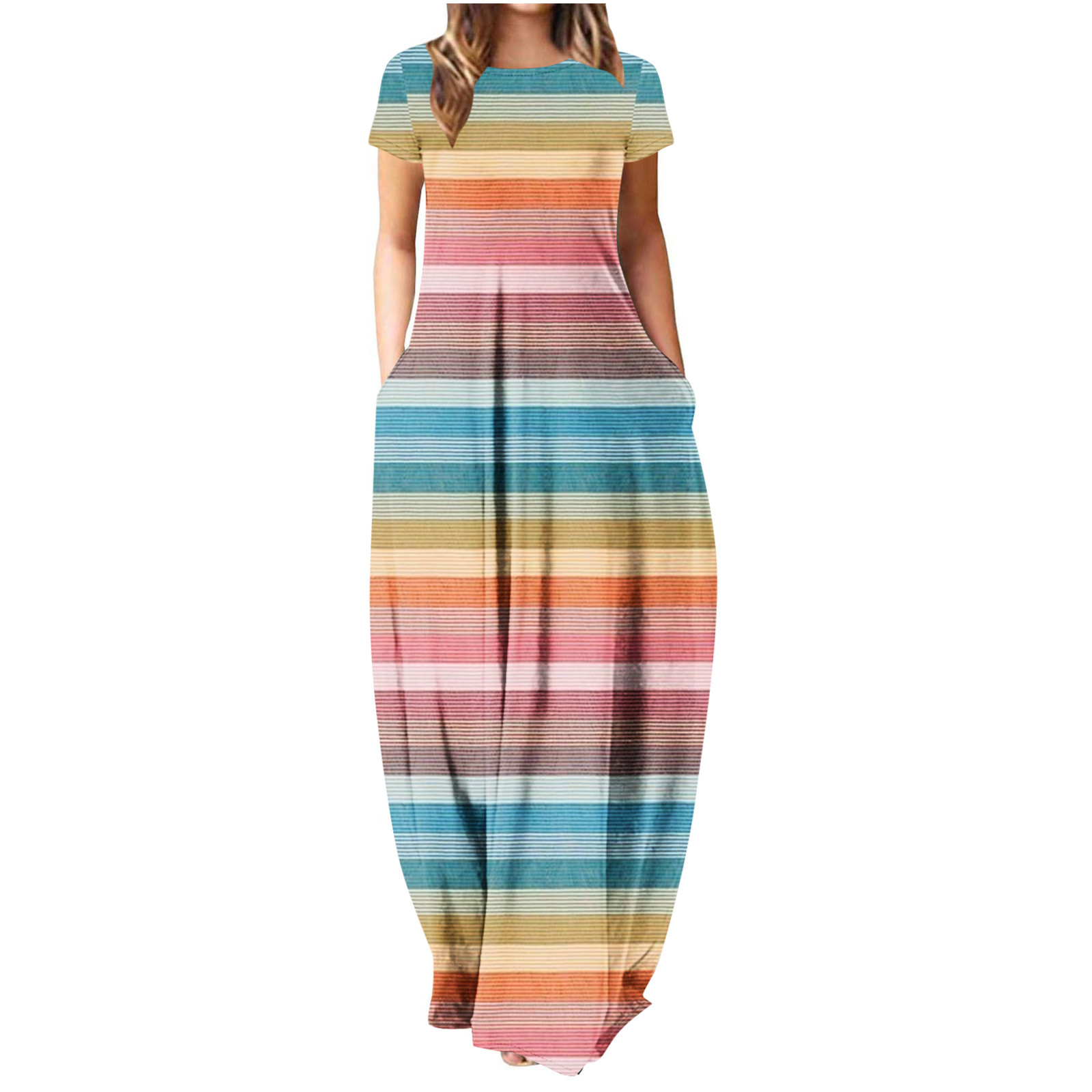 IROINNID Summer Dresses for Women 2024, Indenpence Day Women Maxi Outfits Dresses with Round