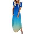 thumbnail image 1 of IROINNID Summer Dresses for Women 2024, Maxi Dress Summer Casual Loose Short Sleeve and Round Neck with Pocket Tie-dye Holiday Outfits Dresses, 1 of 5