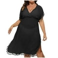 thumbnail image 1 of IROINNID Summer Dresses for Women 2024, Plus Size Dresses Women with Short Sleeve and V-Neck Outfits Dress, 1 of 4