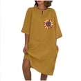 thumbnail image 1 of IROINNID Summer Dresses for Women Plus Size Summer T-shirt Dresses for Women with Short Sleeve and Round Neck Printed Casual Outfits Dress, 1 of 4
