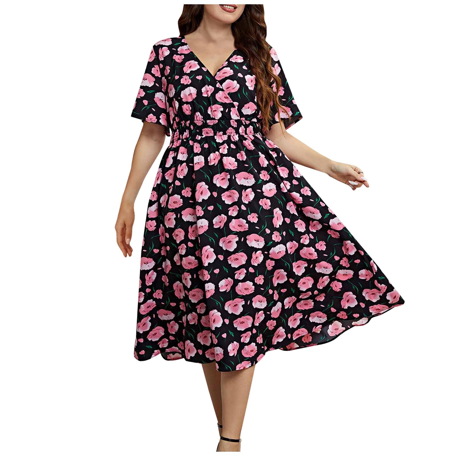 IROINNID Summer Dresses for Women 2024, Plus Size Wedding Guest Maxi ...