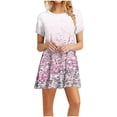 thumbnail image 1 of IROINNID Summer Dresses for Women 2024, Plus Size Women Casual Outfits Short Dresses with Round Neck and Short Sleeve Summer Ruffled Dresses, 1 of 6