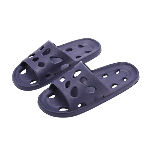 IROINNID Summer Men and Women Bathroom Shower Non-slip Soft Hollow Out Soild Color Slippers for Home Wear and Outwear sandals