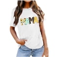 thumbnail image 1 of IROINNID Summer Tops For Women Comfy T-Shirt Fashion Printed Loose Short Sleeves Round-Neck Tops Spring Saving, 1 of 5