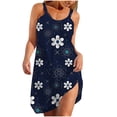 thumbnail image 1 of IROINNID Sundress For Women Sleeveless Round Neckline Summer Sexy Casual Backless Mini Dress Regular Print Dress, 1 of 5