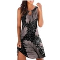 thumbnail image 1 of IROINNID Sundress For Women Strapless Sleeveless Casual Loose Summer Tank Dress Hollow Out Beach Dresses Round Neckline Print Dress, 1 of 5