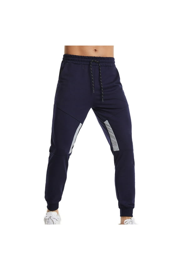 SweatPants For Men Solid Color Tethered Closed Pencil Pants Fitness Drawstring Trousers Tethered Closed Pencil Pants Elastic Waist Pants