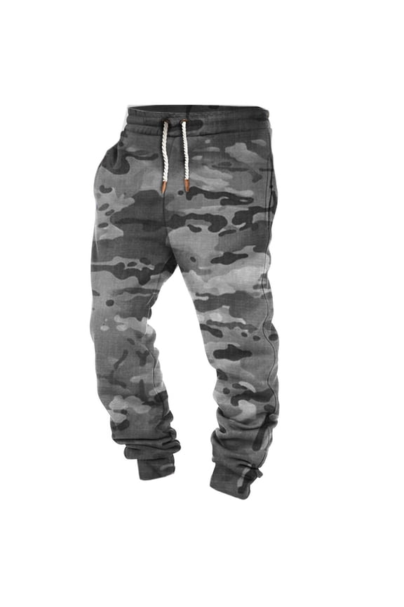 Sweatpants for Men Drawstring Waist Relaxed Fit Trousers Printed Running Pants Full Length Sport Pants,Dark Gray