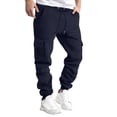thumbnail image 1 of IROINNID Sweatpants for Men On Sale Drawstring Waist Jogger Pants Thicken Stretch Casual Sport Pants With Pocket,Navy, 1 of 4