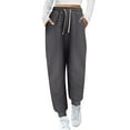 thumbnail image 1 of IROINNID Sweatpants for Women Casual Jogger High Waist Oversized Solid Sport Straight Leg Pants,Dark Gray, 1 of 4