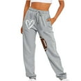 thumbnail image 1 of IROINNID Sweatpants for Women Casual Jogger Oversized Fall Winter Fitness Sport Printing Elastic Waist Long Sweatpants,Gray, 1 of 5