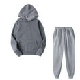 thumbnail image 1 of IROINNID Sweatsuit For Women 2 Pieces Set Deals Fall Winter Outfits Sports Tracksuits Long Sleeve Pullover Hoodies Pants Suit Sport Outfits Set,Gray, 1 of 4