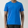 thumbnail image 1 of IROINNID T-Shirts for Big and Tall Men, Lightweight Thin Basic Round Neck Casual Plain Summer Blouses for Men, 1 of 7