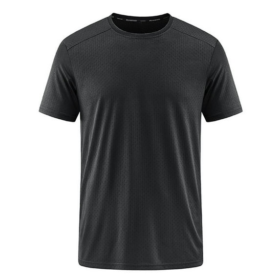 IROINNID T-Shirts for Big and Tall Men, Summer Lightweight Thin Basic Round Neck Loose Solid Color Casual T-shirt for Men
