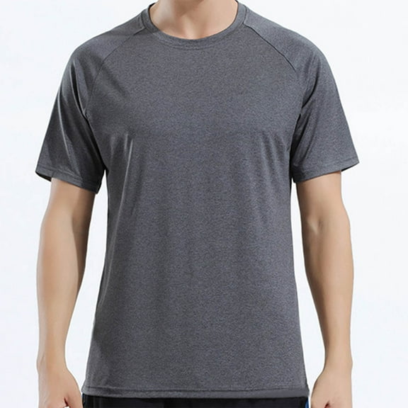 IROINNID T-Shirts for Big and Tall Men, Summer Lightweight Thin Basic Round Neck Plain Comfortable T-shirt for Men
