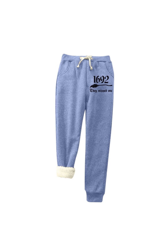 Thermal Underwear for Women Printed Elastic Fleece Pants Winter Thermal Leggings Warm Long Pants,Blue