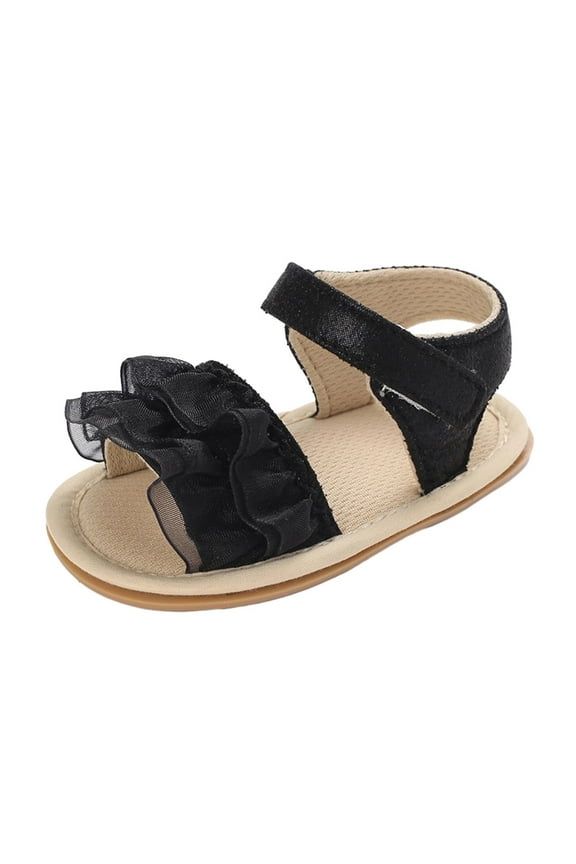 Toddler Baby Shoes Buckle Sandals Soild Color with Backstrap Slide