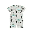 thumbnail image 1 of IROINNID Toddler Baby Short Sleeve Onesies Round Neck Jumpsuit Romper for Infant Baby Girls, 1 of 4