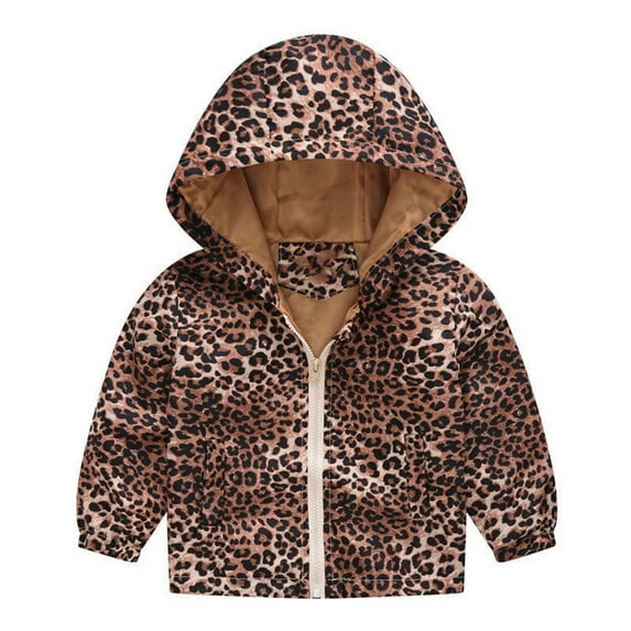 IROINNID Toddler Boys Girls Storm Jacket Cute Cartoon Pattern Windproof Waterproof Hooded Coat with Pocket