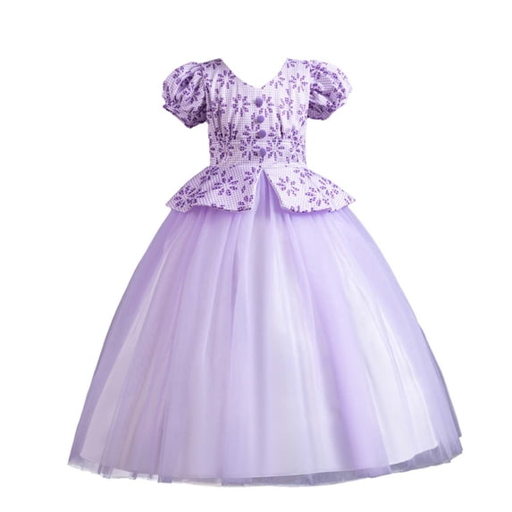 IROINNID Toddler Dress Baby Girls Tutu Lace Playwear Short Sleeve Birthday Party Outfit Infant Tulle Sundress 9-10T
