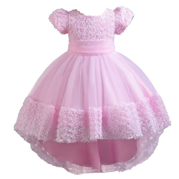 IROINNID Toddler Dress Baby Girls Tutu Lace Sweet Playwear Sleeveless Birthday Party Outfit Infant Tulle Sundress 6-7T