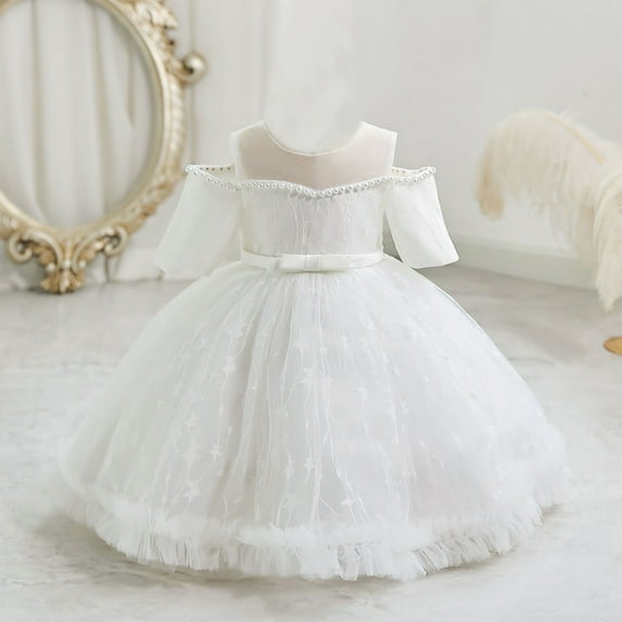 IROINNID Toddler Girl Birthday Party Dress Tutu Sleeveless Mesh Toddler Girl Dress 7M