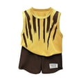 thumbnail image 1 of IROINNID Toddler Girl Clothes Casual Cute Short Sleeve Tops Round Neck Collar Botton Printed Short Pants Sets 1-2Y, 1 of 4
